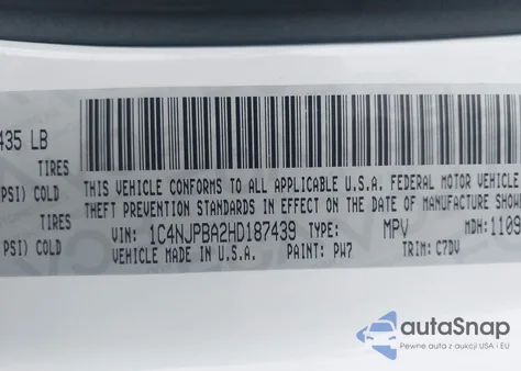 2017 Jeep Patriot Sport Fwd z USA, uszkodzony, nr VIN 1C4NJPBA2HD187439